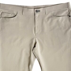 Public Rec Straight Tan 5-Pocket Pant Mens 42x32 Travel Golf Lightweight
